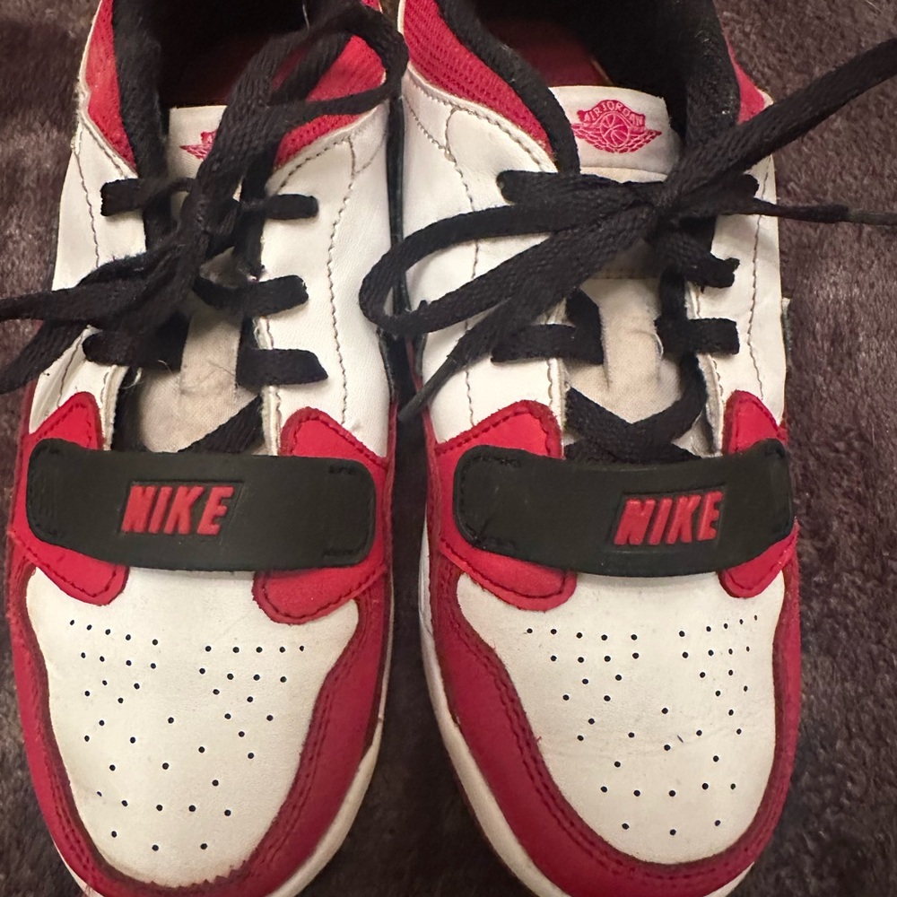Nike Kids Red and White Sneakers